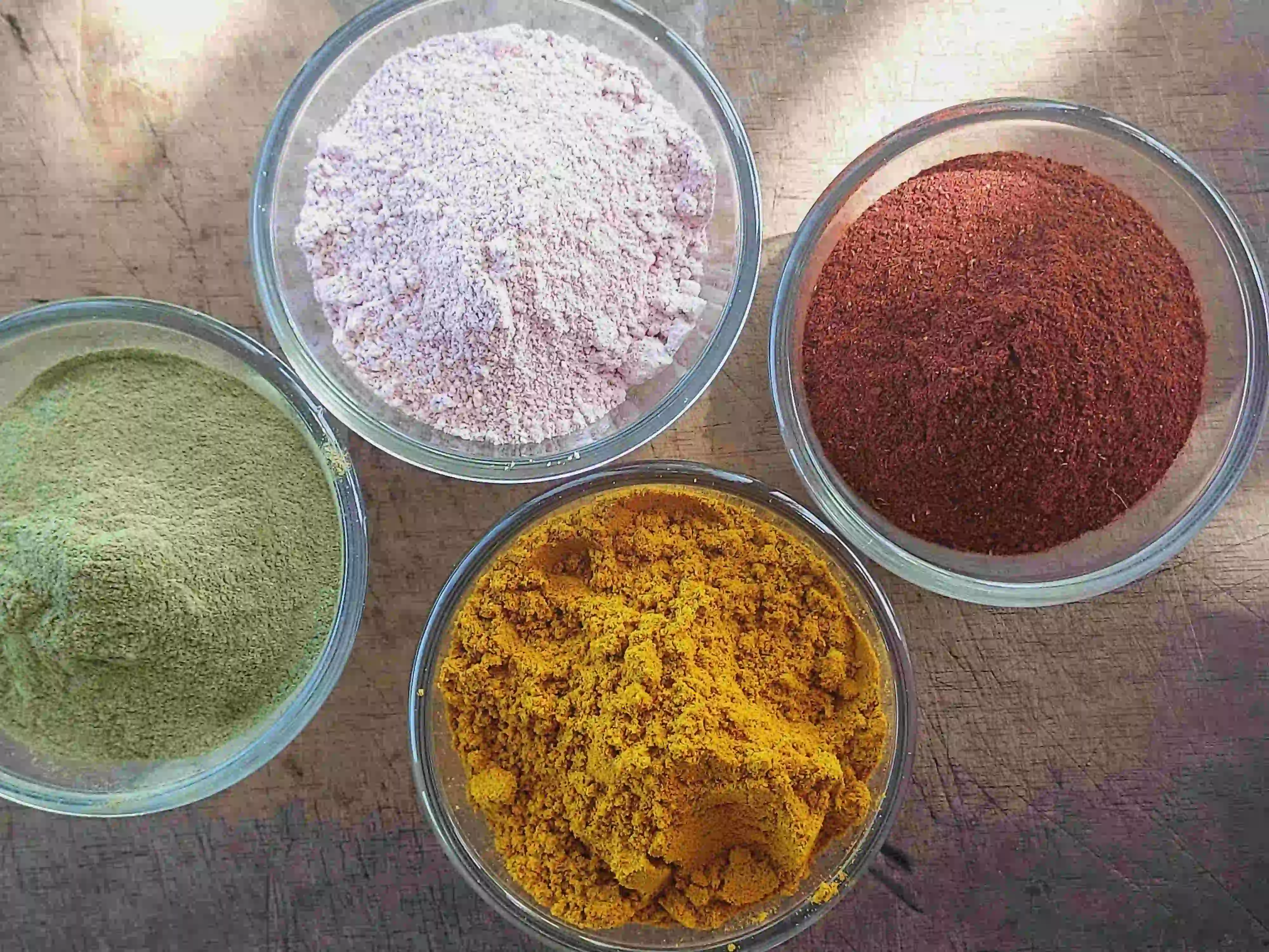 natural clays and powders